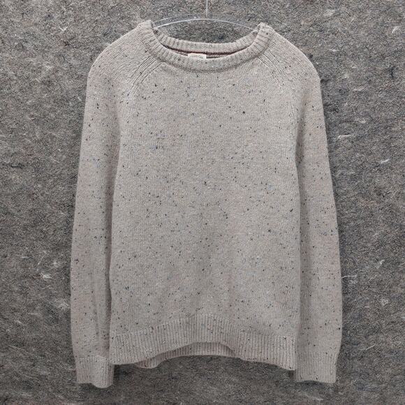 Faherty Sweater Men's Large Brown Wool Blend Crewneck Pullover Minimalist Casual - Picture 1 of 8
